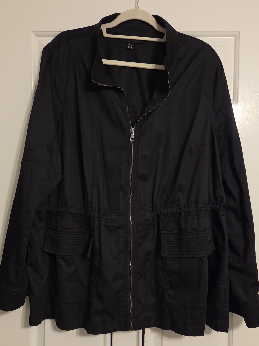 Lane Bryant Black Lightweight Cinch-Waist Utility Jacket - Size 18/20